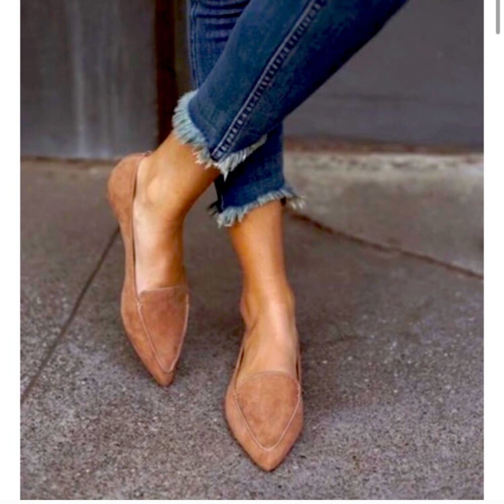 Lulus Emmy Faux Suede Flats Size 6.5